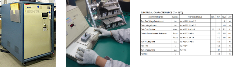 半導体テスタを用いたデバイス電気的特性評価